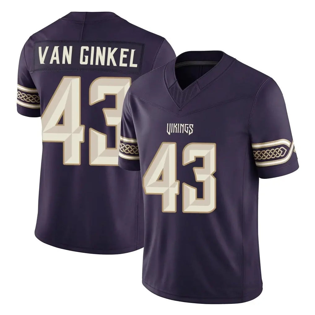 MN.Vikings #43 Andrew Van Ginkel Player Purple Limited 2026 Rivalries Collection Home Game Cooneas Stitched Jerseys