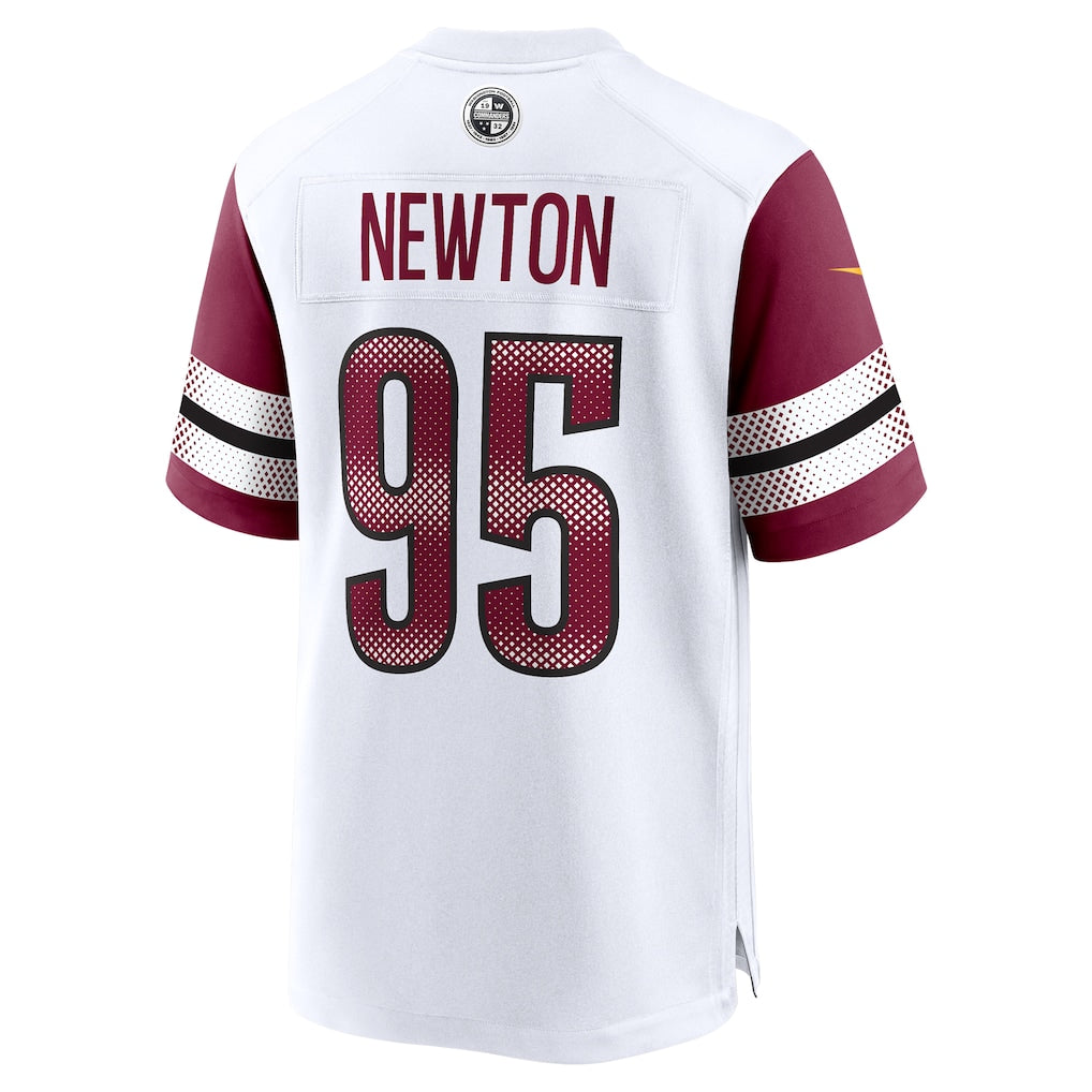 Cooneas W.Commanders #95 Jer'Zhan Newton White Game Jersey