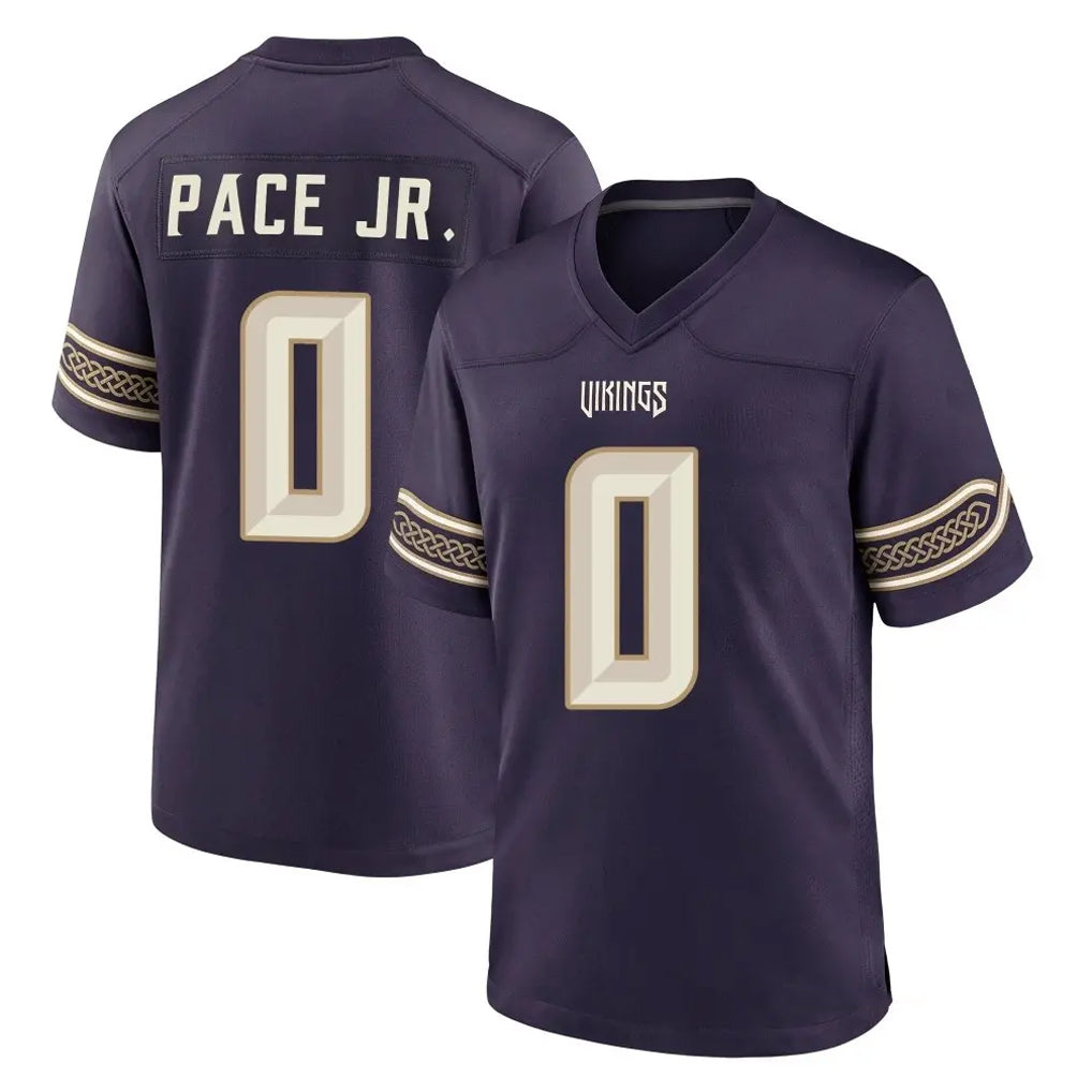 MN.Vikings #0 Ivan Pace Jr. Player Purple 2026 Rivalries Collection Home Game Cooneas Stitched Jerseys