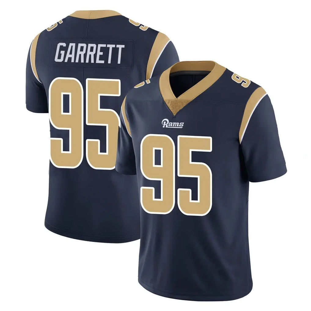 LA.Rams #95 Myles Garrett Player Navy Limited Vapor Untouchable Home Game Cooneas Stitched Jerseys