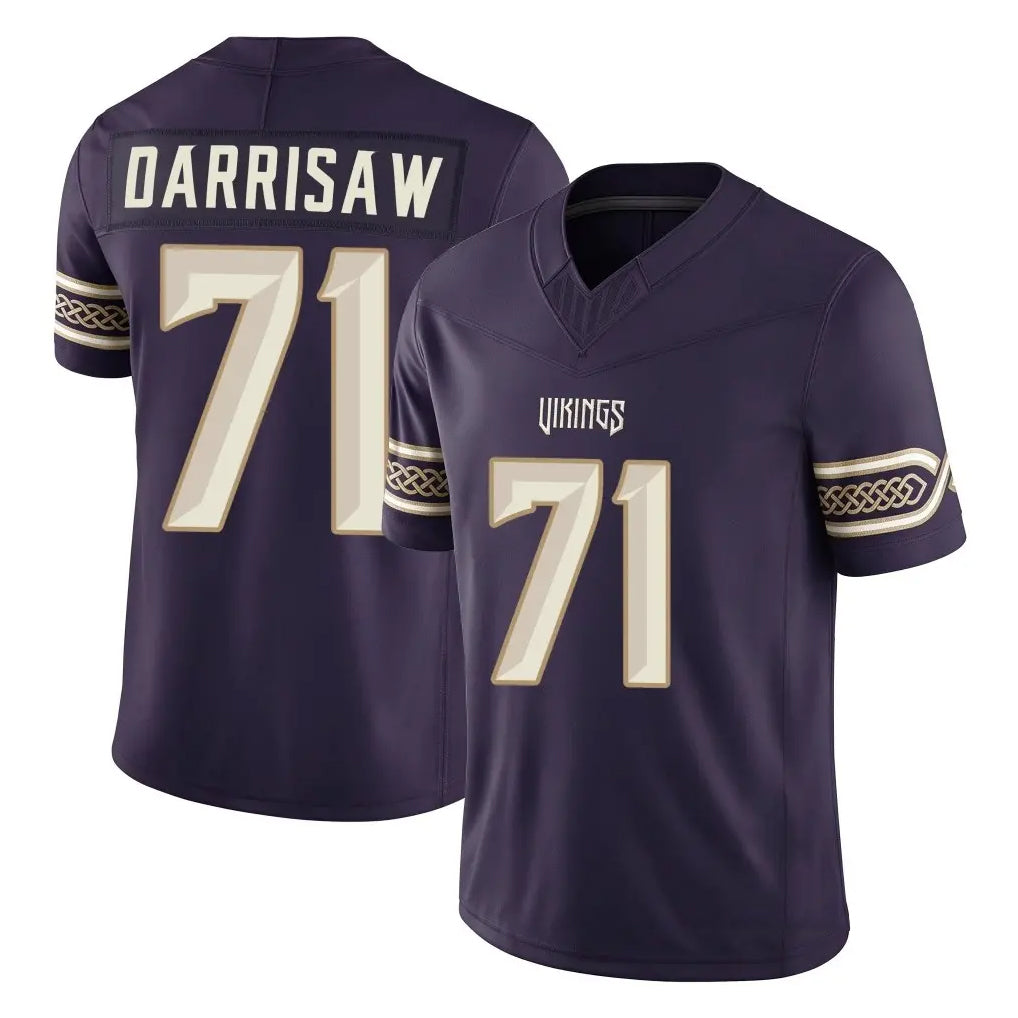 MN.Vikings #71 Christian Darrisaw Player Purple Limited 2026 Rivalries Collection Home Game Cooneas Stitched Jerseys