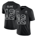 NO.Saints #12 Chris Olave Player Black Limited 2026 Salute to Service Home Game Cooneas Stitched Jerseys