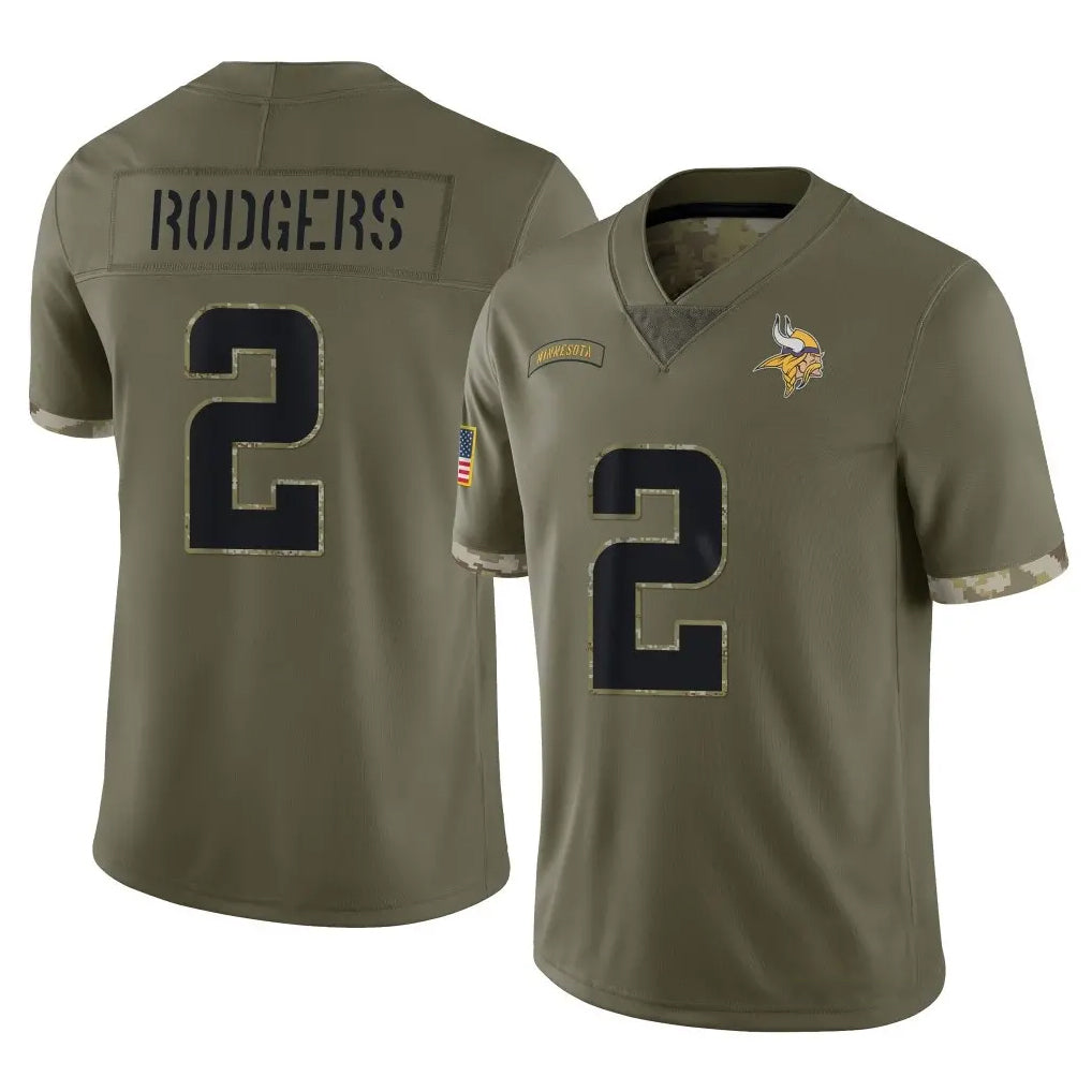 MN.Vikings #2 Isaiah Rodgers Player Olive Salute To Service Limited Cooneas Stitched Jerseys
