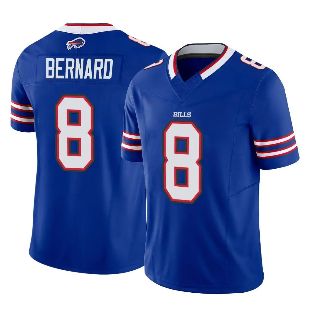 B.Bills #8 Terrel Bernard Player Royal Vapor F.U.S.E. Limited Home Game Cooneas Stitched Jerseys