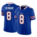 B.Bills #8 Terrel Bernard Player Royal Vapor F.U.S.E. Limited Home Game Cooneas Stitched Jerseys