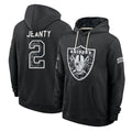 LV.Raiders #2 Ashton Jeanty Player 2026 Black Logo Pullover Hoodies Limited Game Stitched Jerseys