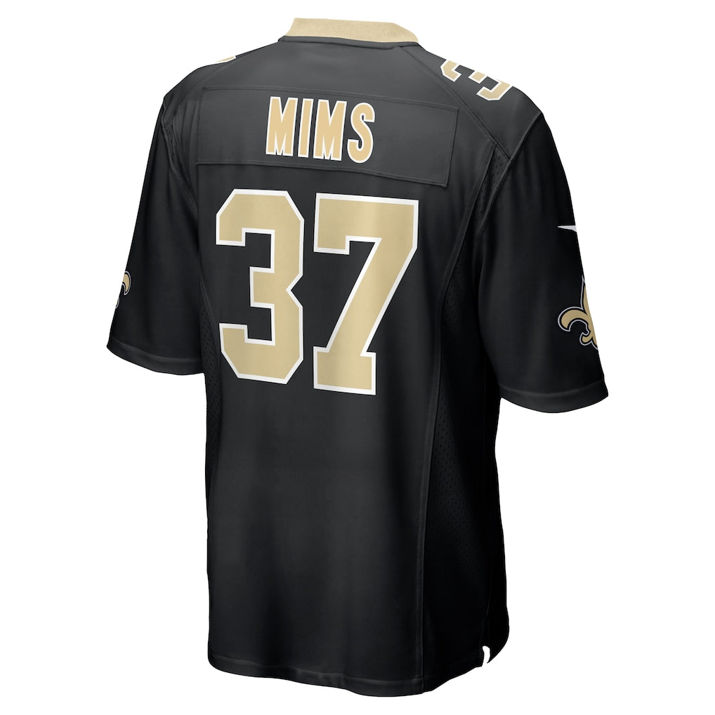 Cooneas NO.Saints #37 Jordan Mims Black Team Game Jersey