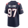 Cooneas NE.Patriots #97 Milton Williams Navy Game Player Jersey