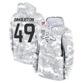 D.Broncos #49 Alex Singleton Player Arctic Camo Salute to Service Hoodies Limited Game Cooneas Stitched Jerseys
