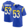 LA.Rams #53 Nate Landman Player Royal Home Game Cooneas Stitched Jerseys