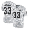 C.Browns #33 Ronnie Hickman Player Arctic Camo Salute to Service Limited Home Game Cooneas Stitched Jerseys