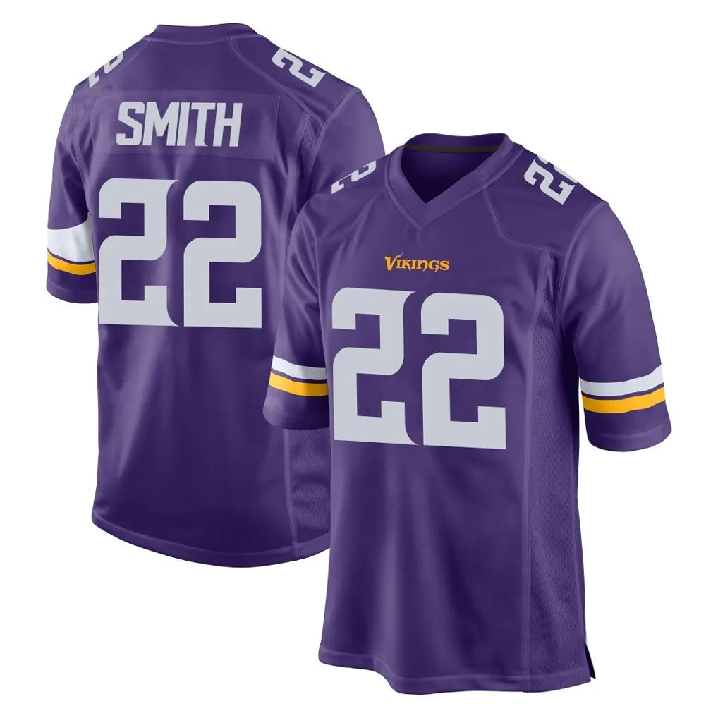 MN.Vikings #22 Harrison Smith Player Purple Home Game Cooneas Stitched Jerseys