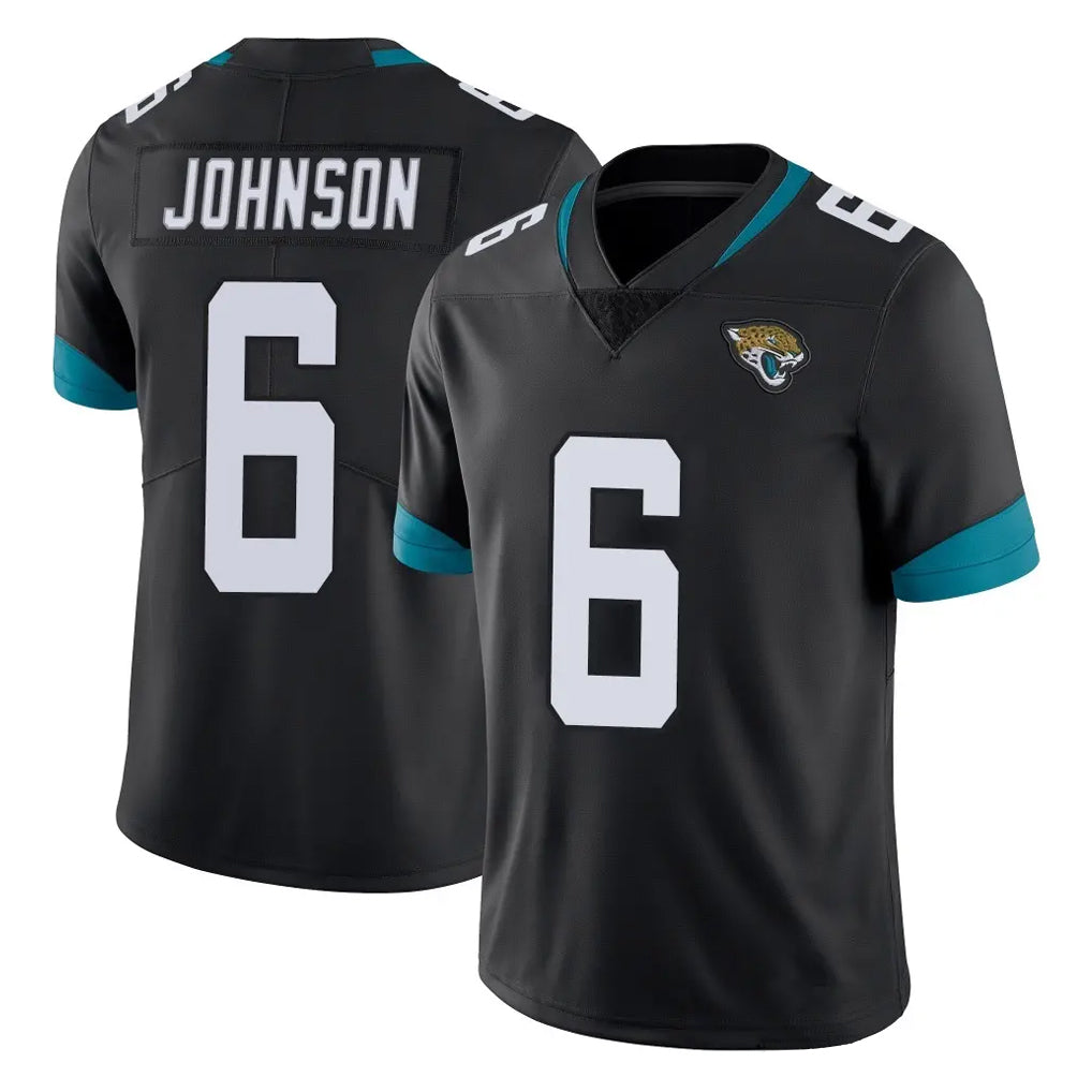 J.Jaguars #6 Antonio Johnson Player Black Vapor Untouchable Limited Home Game Cooneas Stitched Jerseys