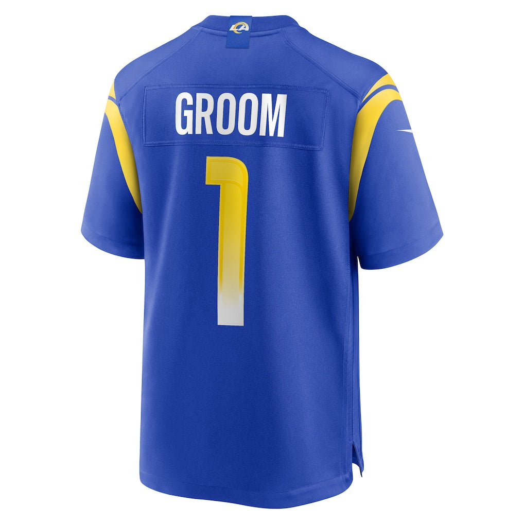 Cooneas LA.Rams #1 Groom Royal Game Jersey