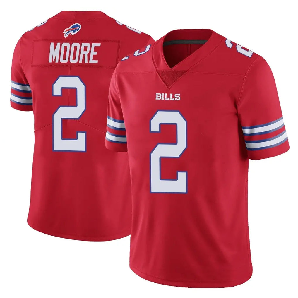 B.Bills #2 DJ Moore Player Red Vapor Untouchable Limited Cooneas Stitched Jerseys