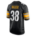 Cooneas P.Steelers #38 Mykal Walker Black Team Game Jersey