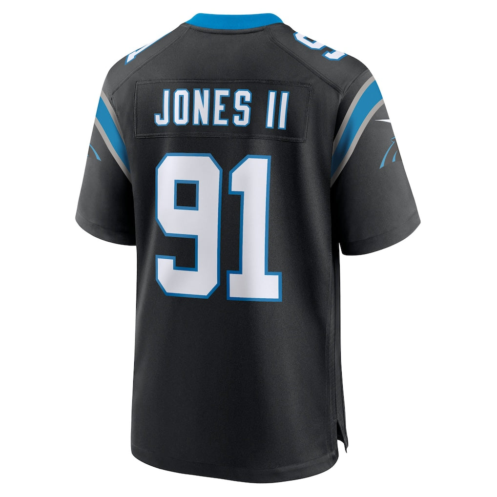 Cooneas C.Panthers #91 Patrick Jones II Black Team Game Jersey
