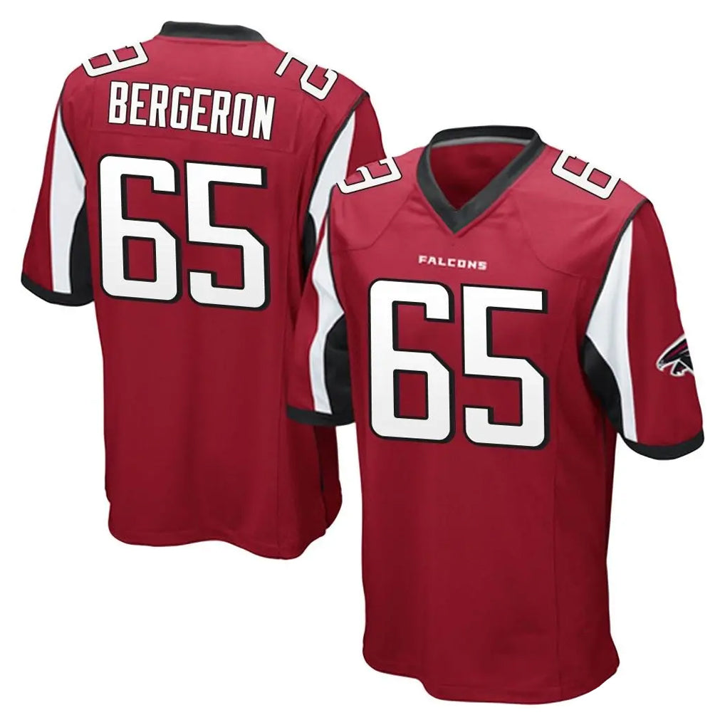 A.Falcons #65 Matthew Bergeron Player Red Color Vapor Home Game Cooneas Stitched Jerseys