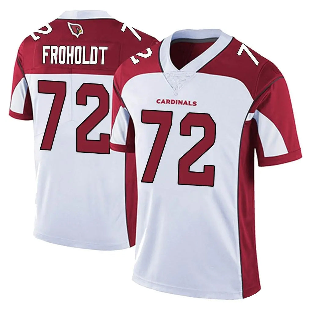 A.Cardinals #72 Hjalte Froholdt Player White Vapor Limited Home Game Cooneas Stitched Jerseys