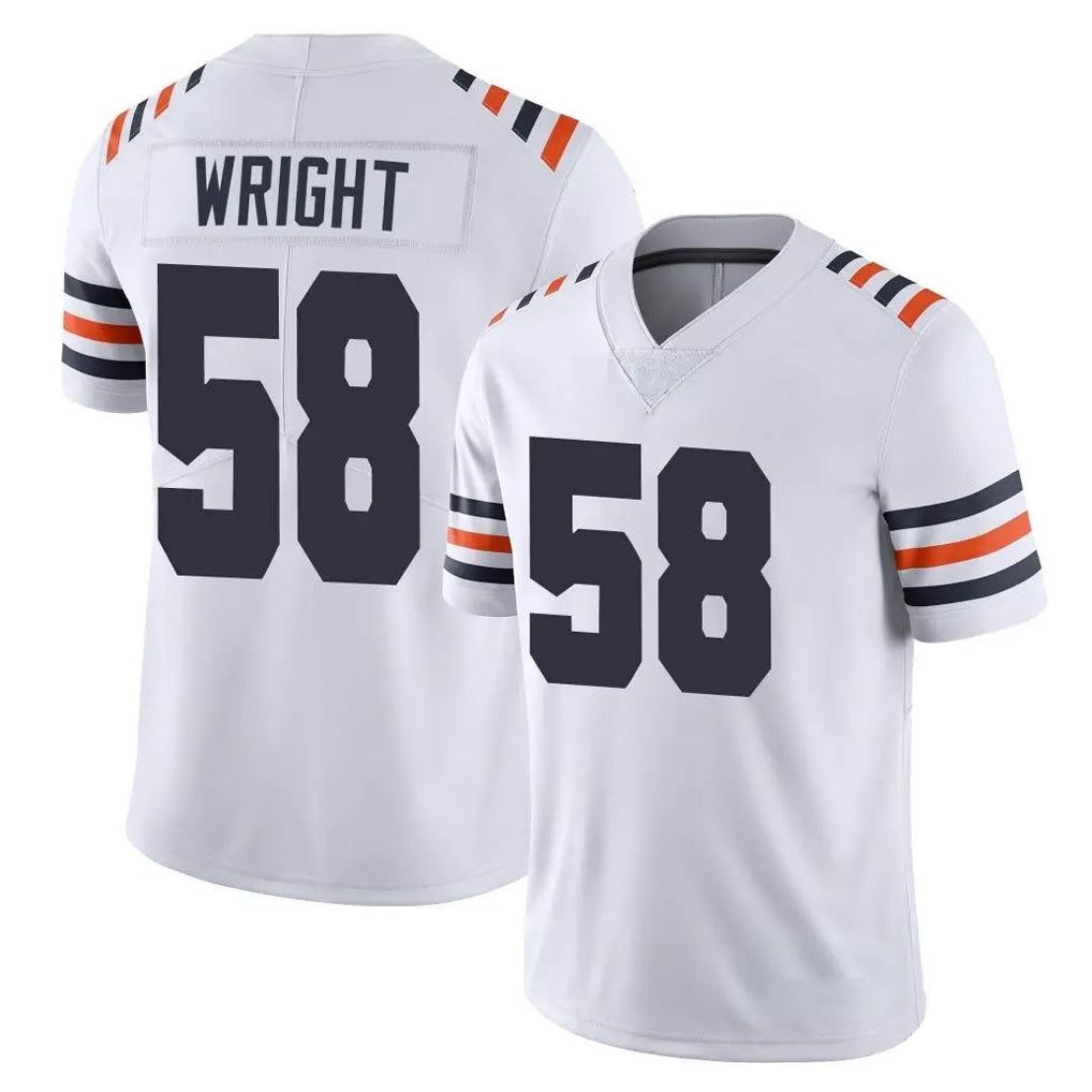 C.Bears #58 Darnell Wright Player White Classic Vapor Limited Home Game Cooneas Stitched Jerseys