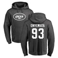 NY.Jets #93 David Onyemata Player Gray Pullover Hoodies Limited Game Cooneas Stitched Jerseys