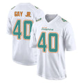 M.Dolphins #40 Willie Gay Jr. Player White Fashion Home Game Cooneas Stitched Jerseys