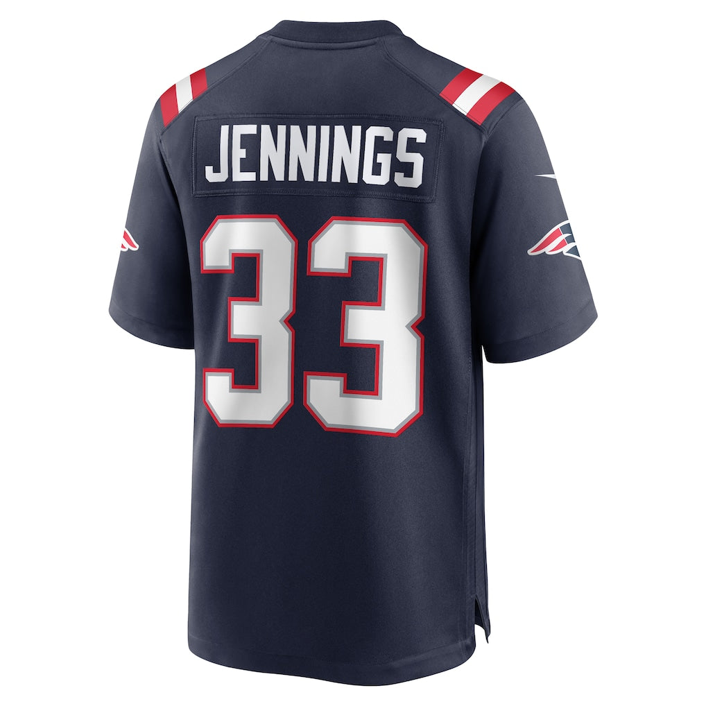 Cooneas NE.Patriots #33 Anfernee Jennings Navy Team Game Jersey
