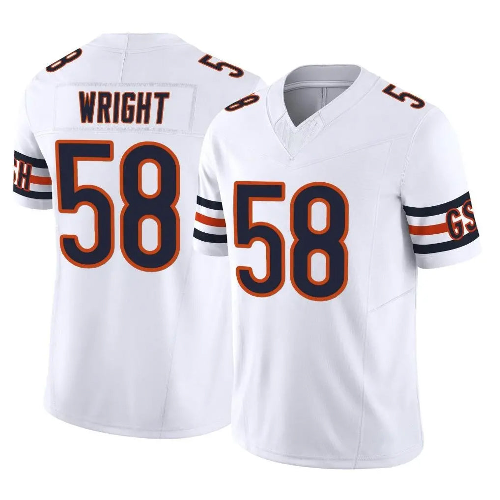 C.Bears #58 Darnell Wright Player White Vapor F.U.S.E. Limited Home Game Cooneas Stitched Jerseys