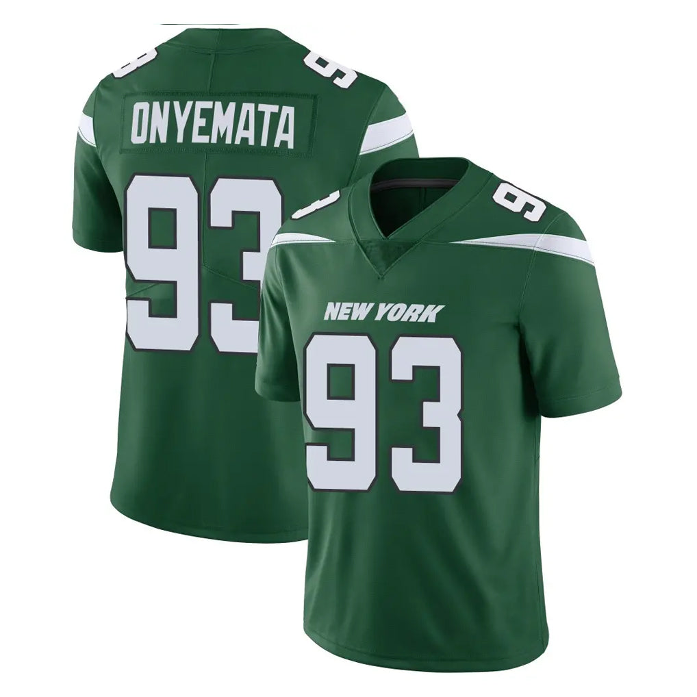 NY.Jets #93 David Onyemata Player Green Limited Vapor Home Game Cooneas Stitched Jerseys