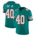 M.Dolphins #40 Willie Gay Jr. Player Aqua Limited Alternate Vapor Untouchable Home Game Cooneas Stitched Jerseys