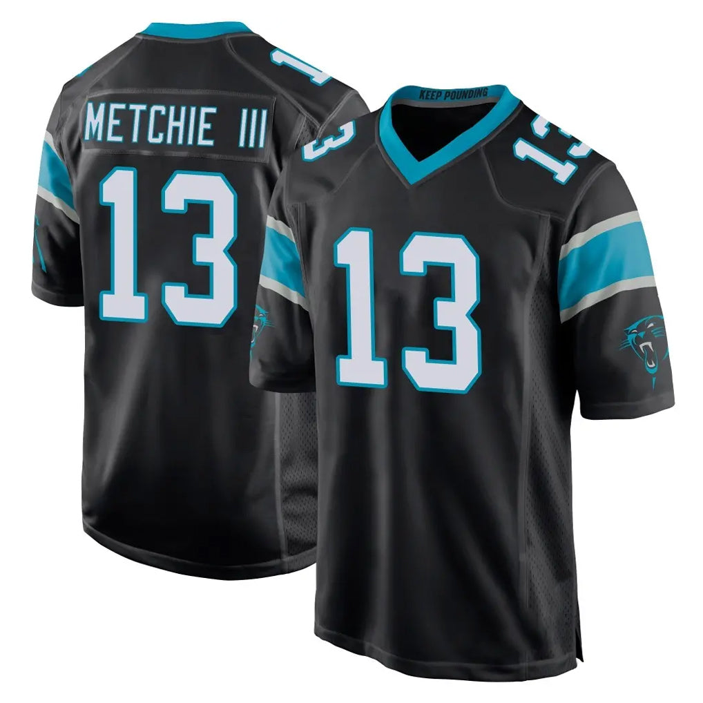 C.Panthers #13 John Metchie III Player Black Home Game Cooneas Stitched Jerseys