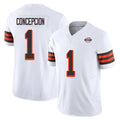 C.Browns #1 KC Concepcion Player White Limited Vapor F.U.S.E. Alternate Game Cooneas Stitched Jerseys