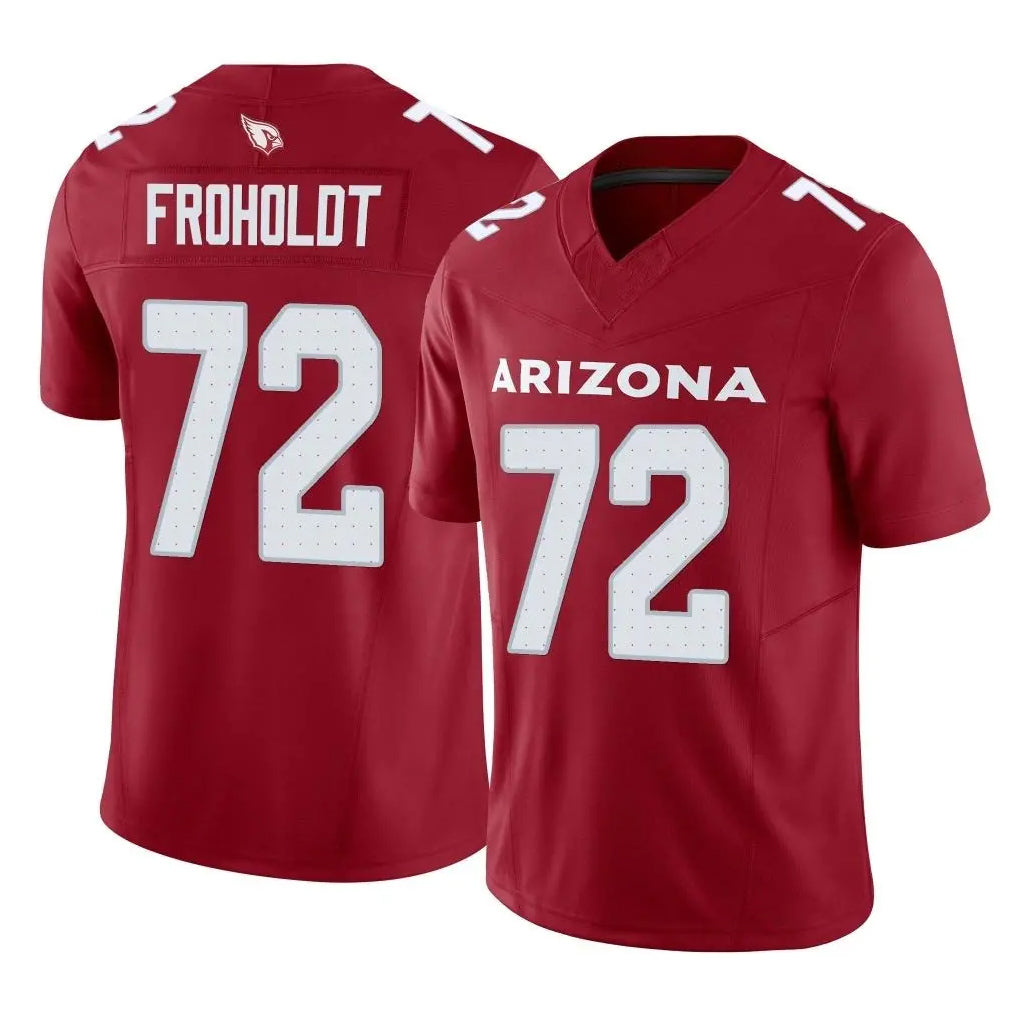 A.Cardinals #72 Hjalte Froholdt Player Cardinal Vapor F.U.S.E. Limited Home Game Cooneas Stitched Jerseys