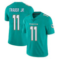 M.Dolphins #11 Dante Trader Jr. Player Aqua Limited Vapor Untouchable Home Game Cooneas Stitched Jerseys