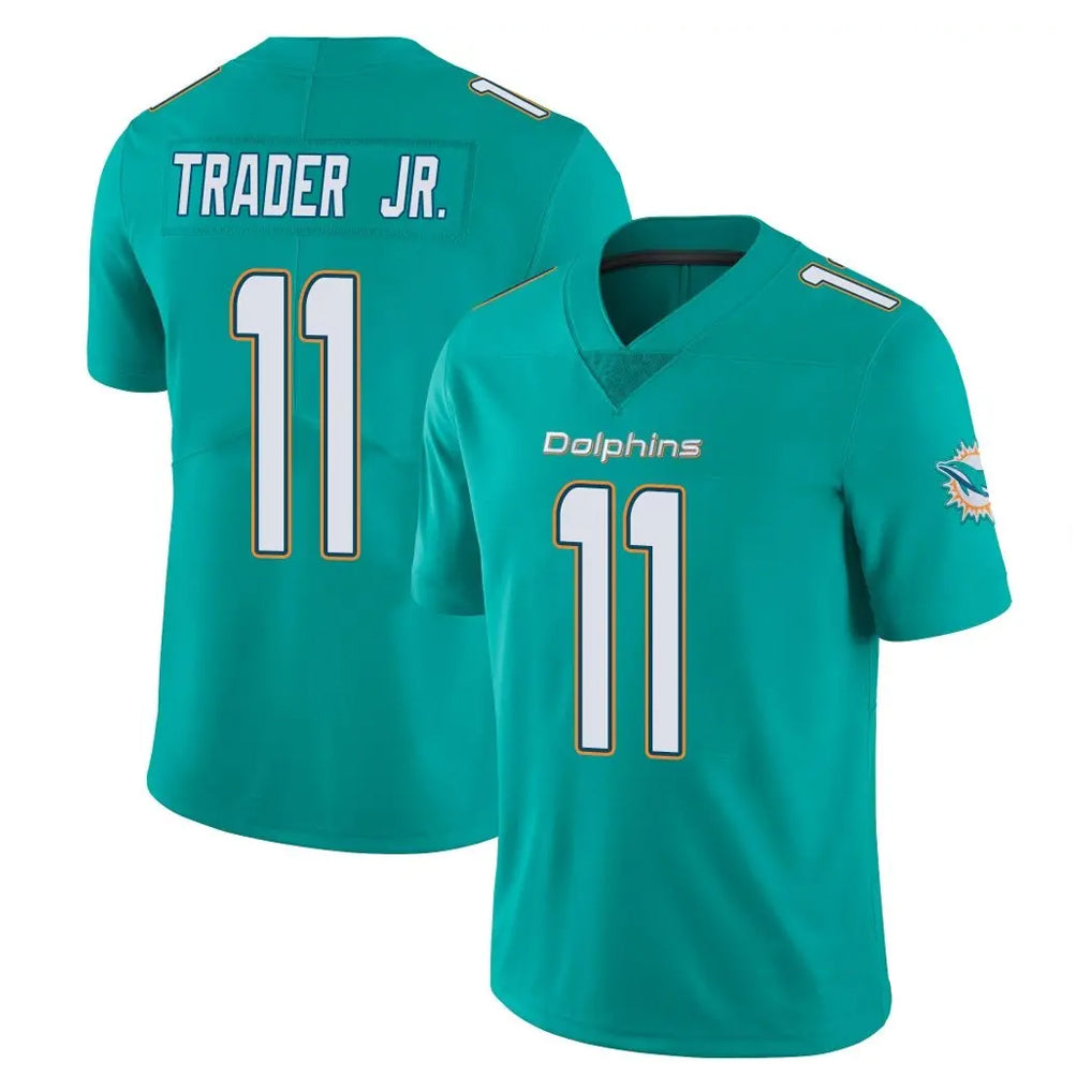 M.Dolphins #11 Dante Trader Jr. Player Aqua Limited Vapor Untouchable Home Game Cooneas Stitched Jerseys