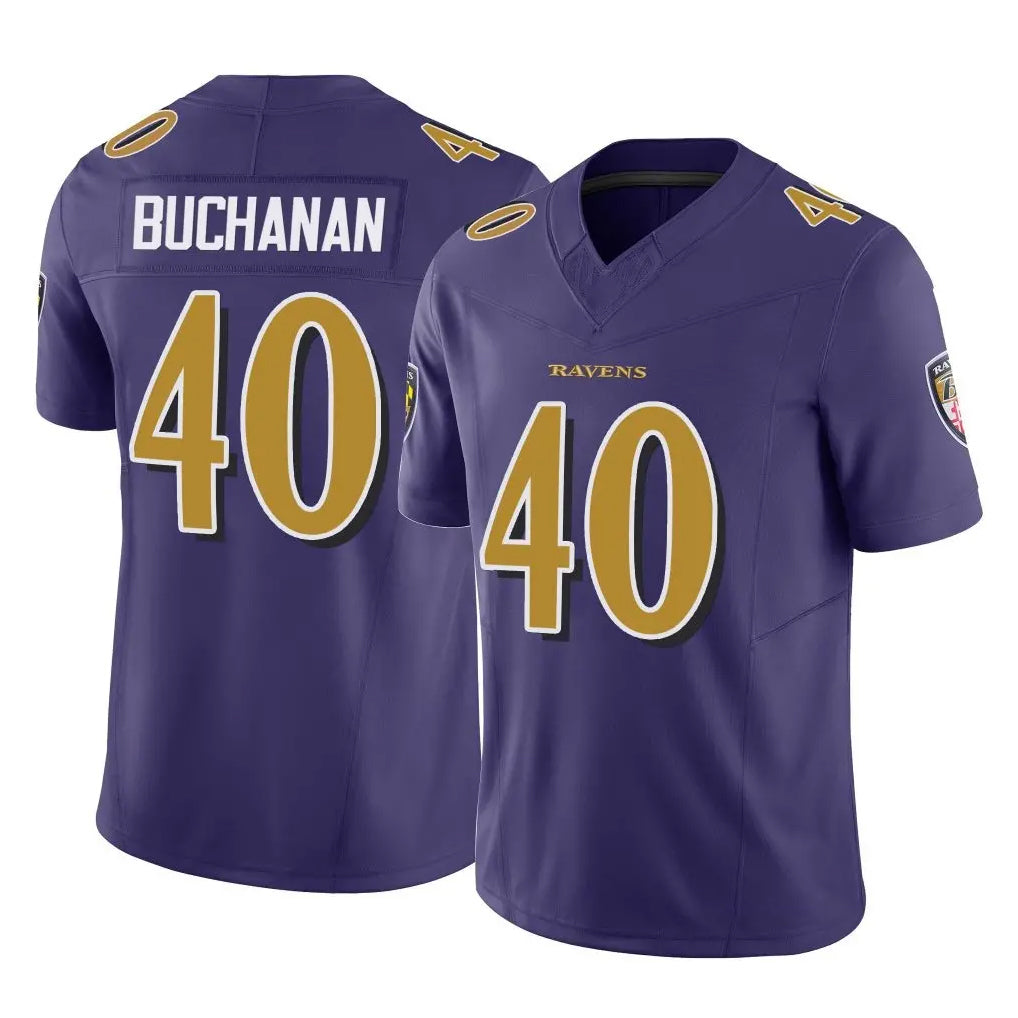 B.Ravens #40 Teddye Buchanan Player Purple Vapor F.U.S.E. Limited Cooneas Stitched Jerseys