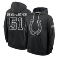 IN.Colts #51 Akeem Davis-Gaither Player 2026 Black Logo Pullover Hoodies Limited Game Cooneas Stitched Jerseys