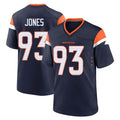D.Broncos #93 D.J. Jones Player Navy Home Game Cooneas Stitched Jerseys