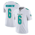 M.Dolphins #6 Malik Washington Player White Limited Vapor Untouchable Home Game Cooneas Stitched Jerseys