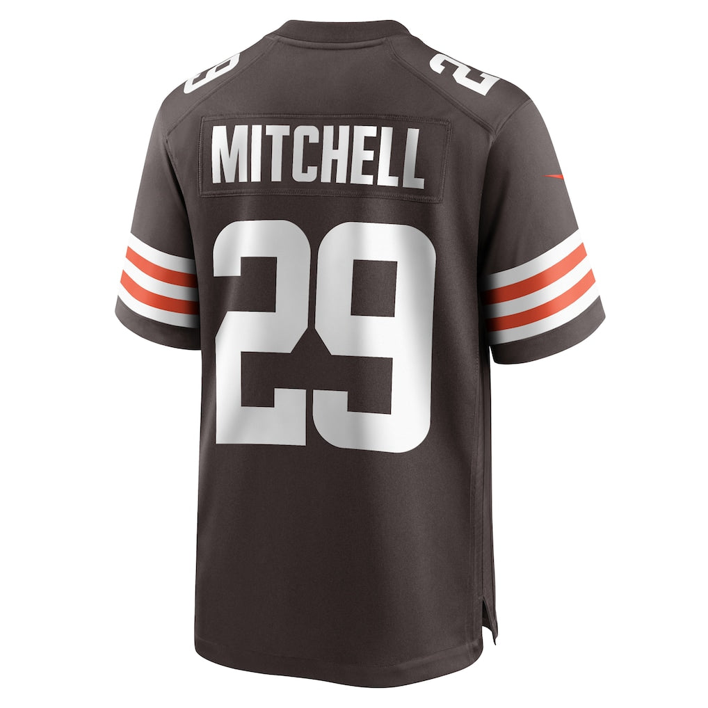 Cooneas C.Browns #29 Cameron Mitchell Brown Team Game Jersey