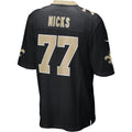 Cooneas NO.Saints #77 Carl Nicks Black Game Retired Player Jersey