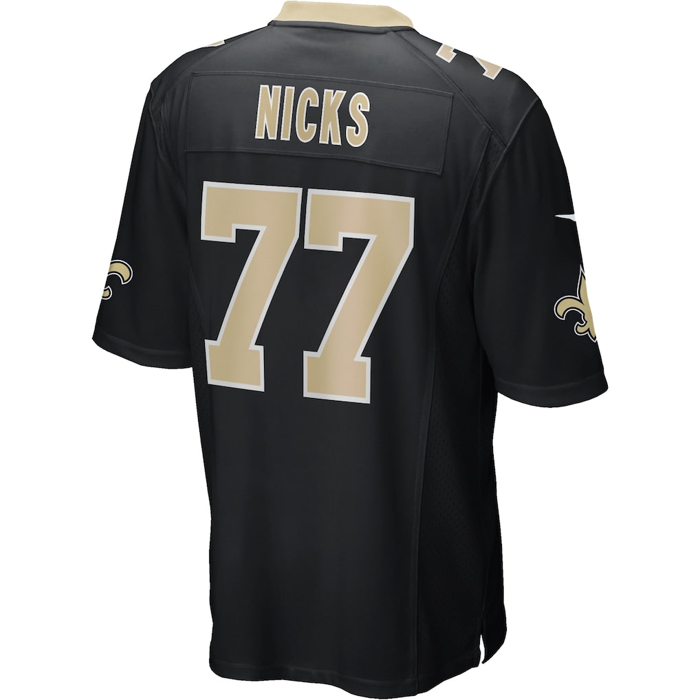Cooneas NO.Saints #77 Carl Nicks Black Game Retired Player Jersey