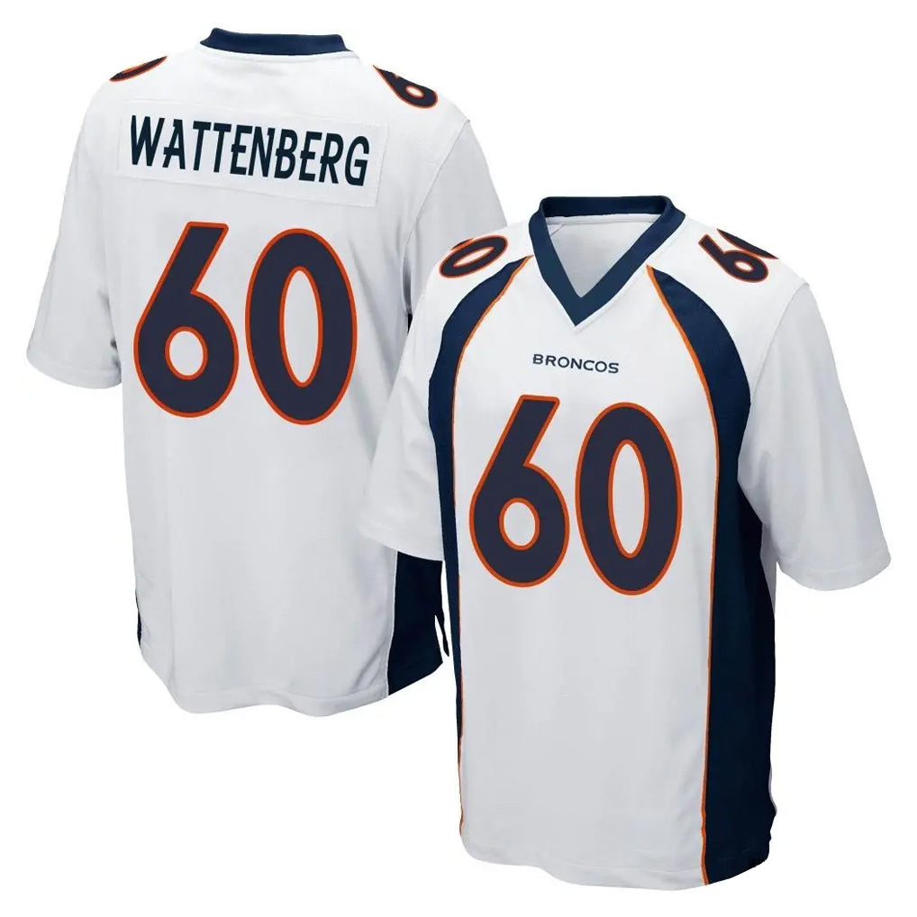 D.Broncos #60 Luke Wattenberg Player White Game Cooneas Stitched Jerseys