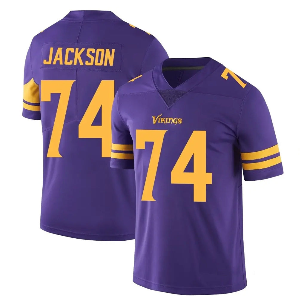 MN.Vikings #74 Donovan Jackson Player Purple Limited Color Rush Home Game Cooneas Stitched Jerseys