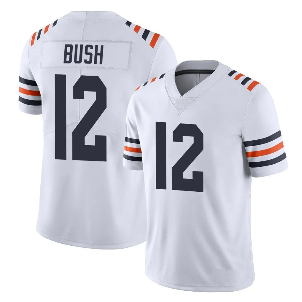 C.Bears #12 Devin Bush Player White Classic Vapor Limited Home Game Cooneas Stitched Jerseys