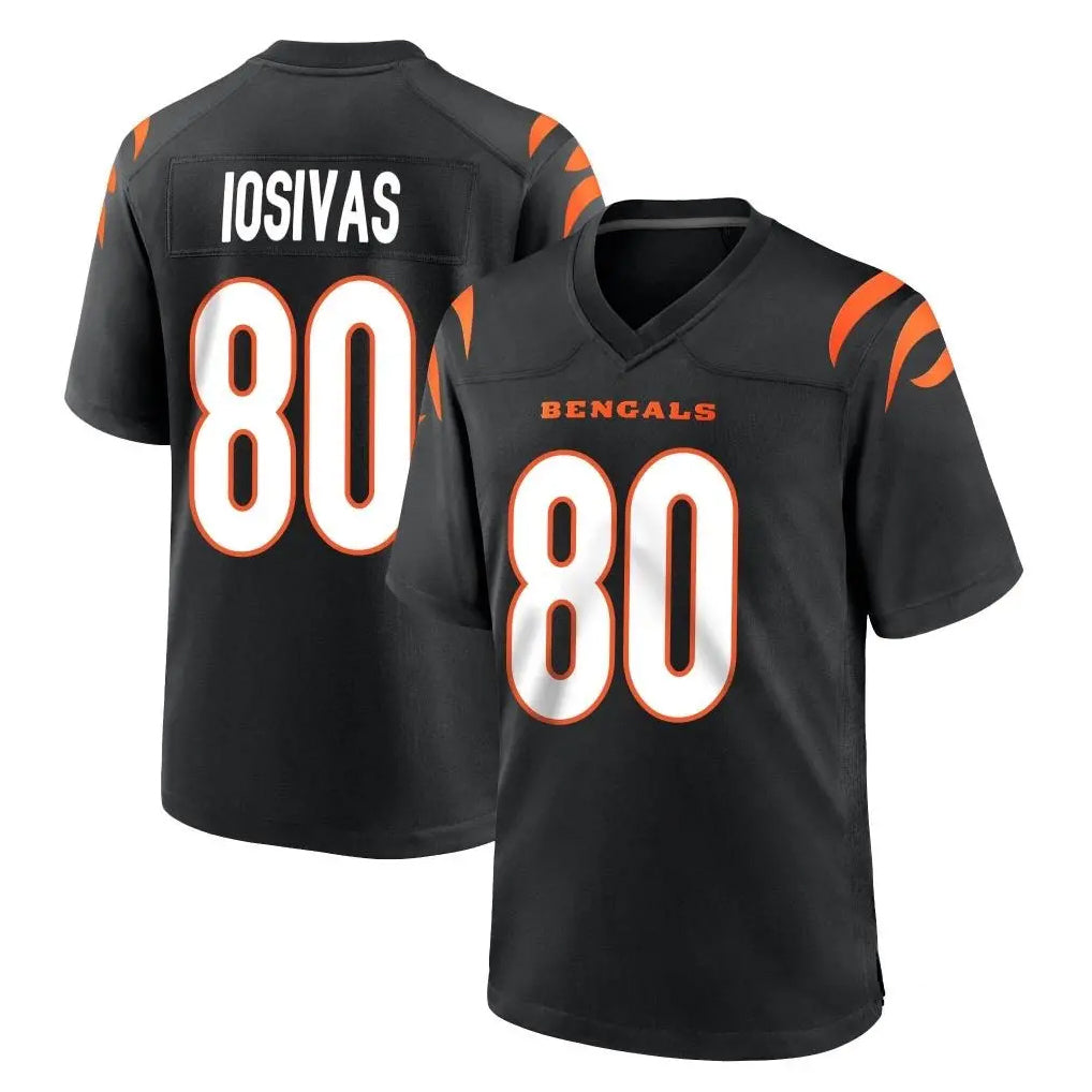 C.Bengals #80 Andrei Iosivas Player Black Home Game Cooneas Stitched Jerseys