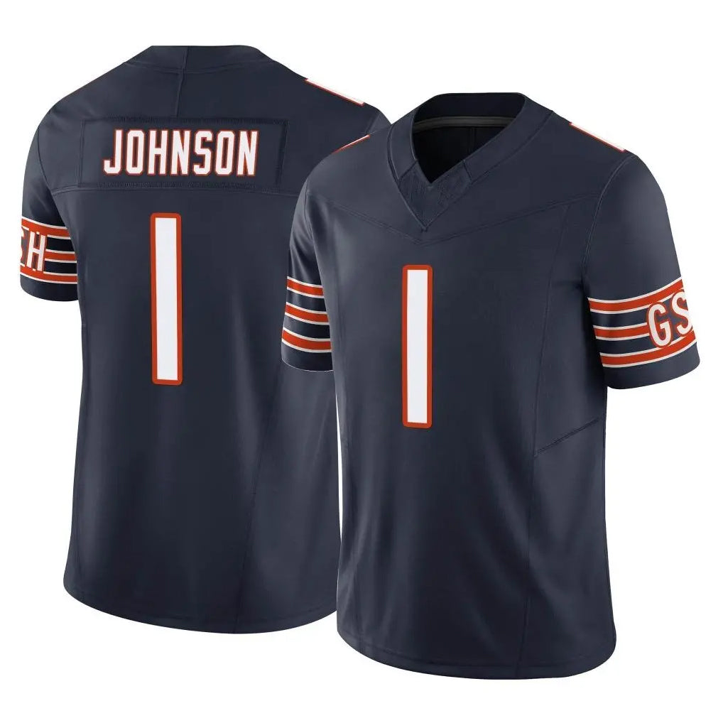 C.Bears #1 Jaylon Johnson Player Navy Vapor F.U.S.E. Limited Home Game Cooneas Stitched Jerseys