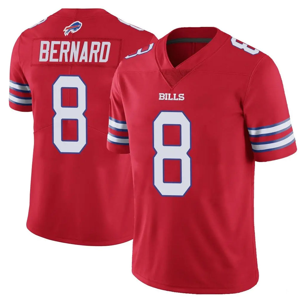 B.Bills #8 Terrel Bernard Player Red Vapor Untouchable Limited Cooneas Stitched Jerseys