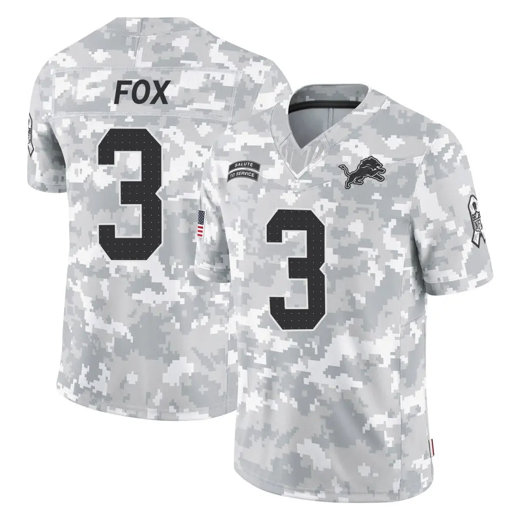 D.Lions #3 Jack Fox Player Arctic Camo Salute To Service Limited Cooneas Stitched Jerseys