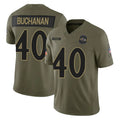 B.Ravens #40 Teddye Buchanan Player Olive Salute To Service Limited Home Game Cooneas Stitched Jerseys